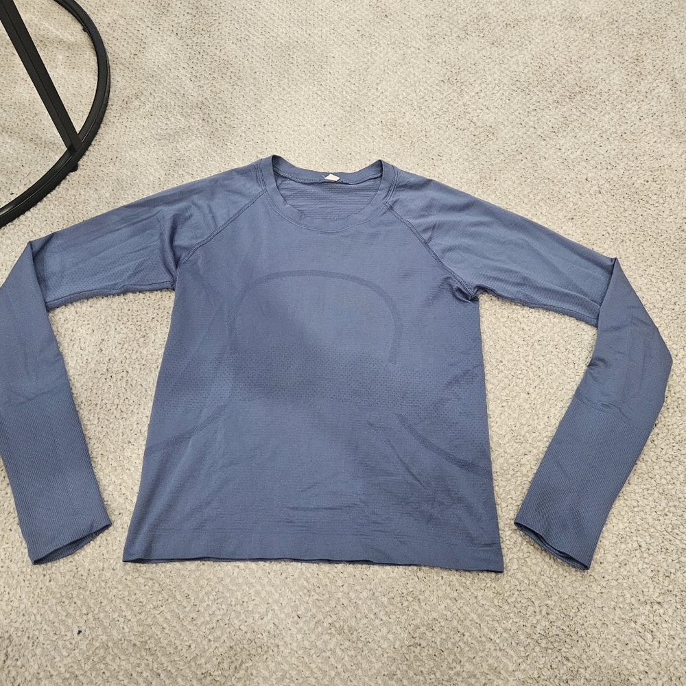 SOLD LULULEMON Swiftly Tech Long Sleeve Shirt 2.0 *Race Length Water Drop Size 6 - Picture 2 of 6